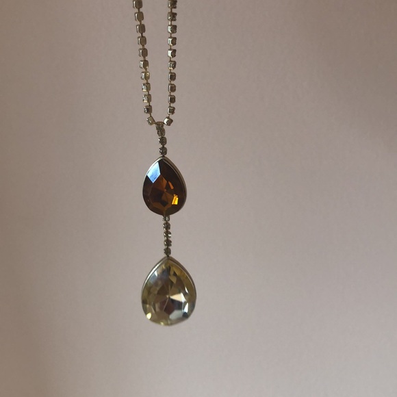 ⭐️🌟gold double zircon pendant necklace: shiny and elegant! - Picture 4 of 4